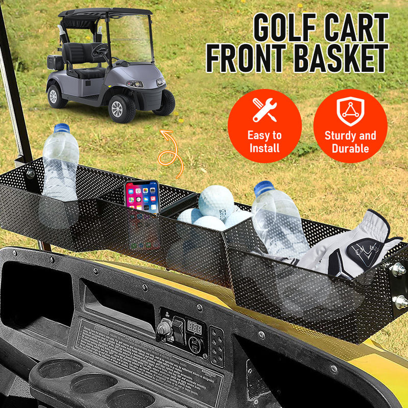 Golf Cart Front Basket Dash Storage Fit Club Car Central Control Integrated