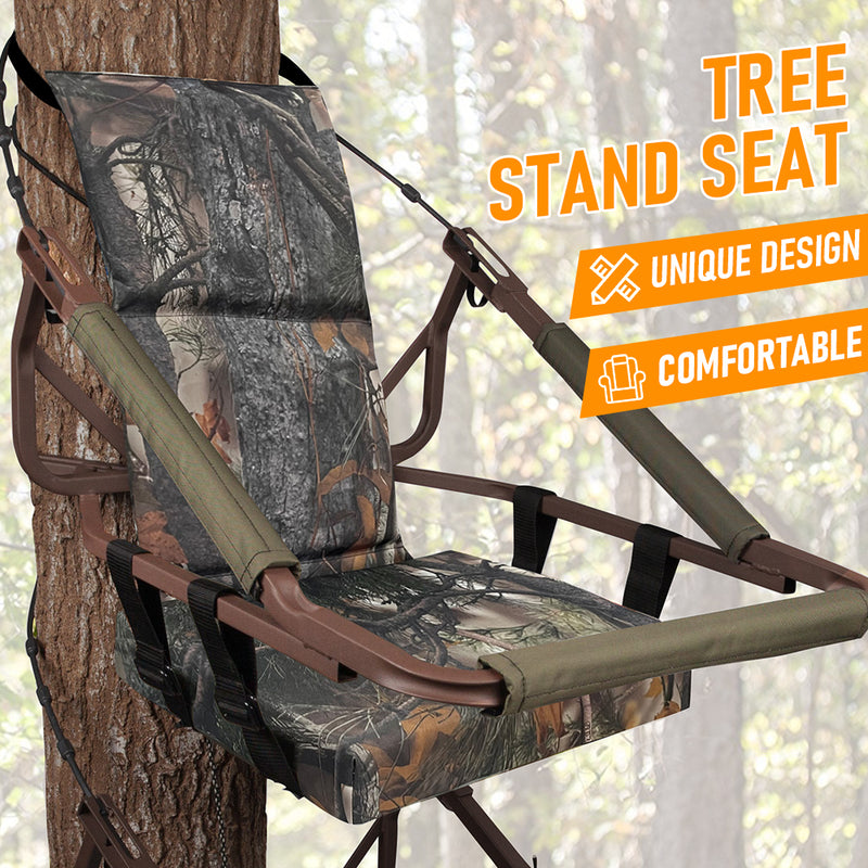 Tree Stand Seat Replacement Climbing Treestands Seats for Hunting Adjustable Camouflage Treestand Replacement Seat Fit Climber Deer Tree Stands-seat mat only