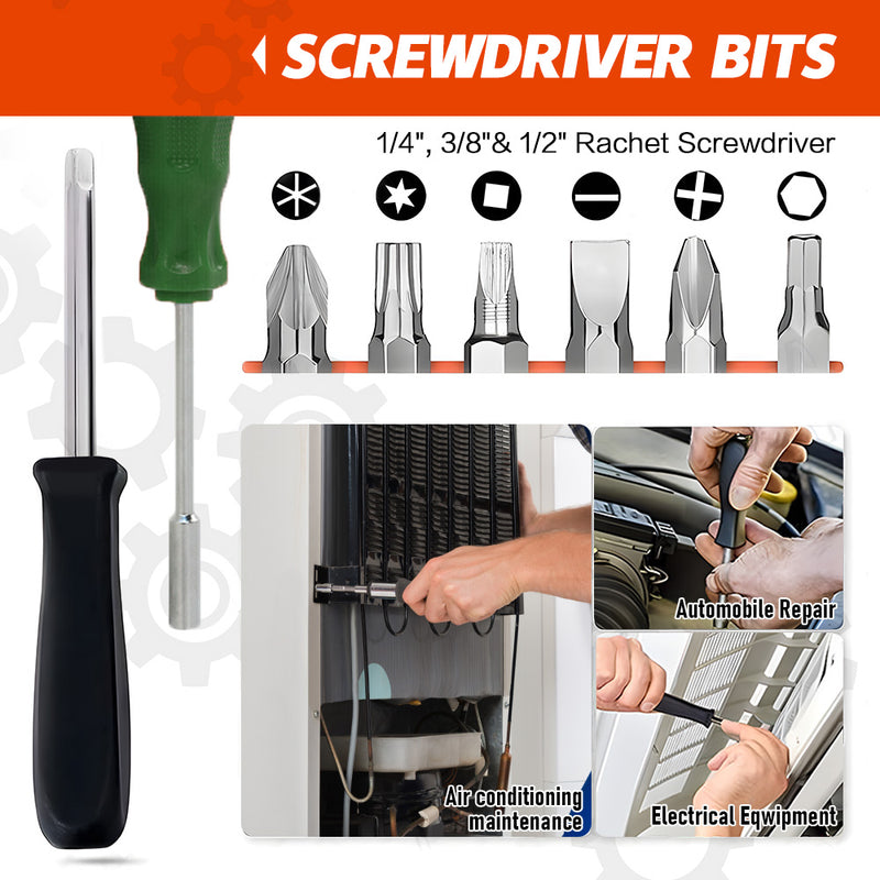 216pcs Tool Set Auto Repair Tool Set Mechanics Tool Set Screwdriver Bit Wrench Tool