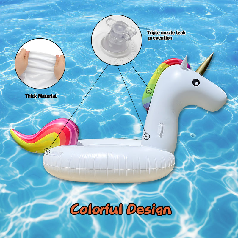 Water Swimming Joyful Summer Pool Party Roller Unicorn Tank Inflatable Float