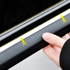 Outer Door Weather Window Rubber Seals Fit for Ford Ranger 2019-2023 Series Moulding Trim Strips Car Modification Accessories Black 4Pcs