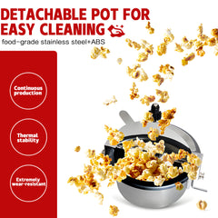 Popcorn Machine Popcorn Maker Corn Popper 310W Machine Popper With Warming Light and Accessories Easy to Use Commercial Fully Automatic Popcorn