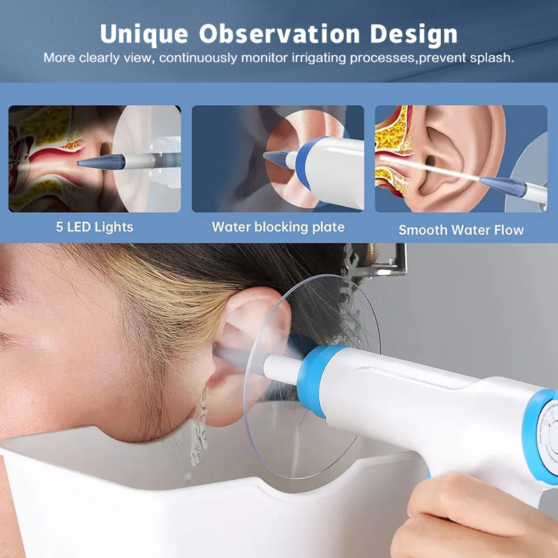 Intelligent Household Portable Ear Canal Cleaning Electric Ear Flusher with Ear Cover with one year Warranty