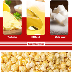 Popcorn Machine Popcorn Maker Corn Popper 310W Machine Popper With Warming Light and Accessories Easy to Use Commercial Fully Automatic Popcorn