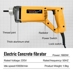 Alston 1800W Portable Handheld Electric Concrete Cement Mixing with Flexible Hose