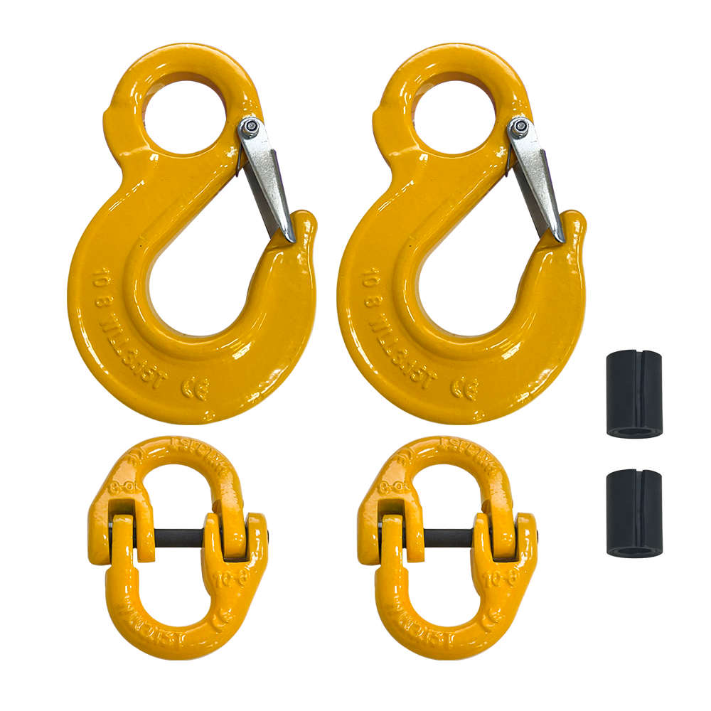 2 Pack Sling Hook with Hammerlock 8 10mm Heavy Duty Safety Latch Swive Yarra Supply