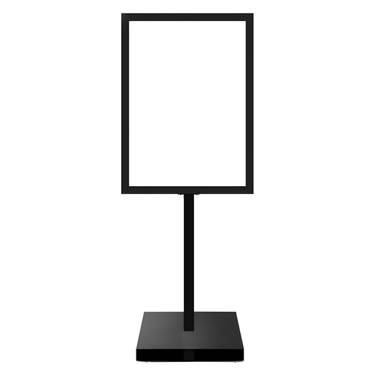 A1 Double Sided Sign Poster Sign Floor Frame Poster Stand Advertising Display Stand for Store Mall Shopping Guide Wedding Meeting Office Metal Black