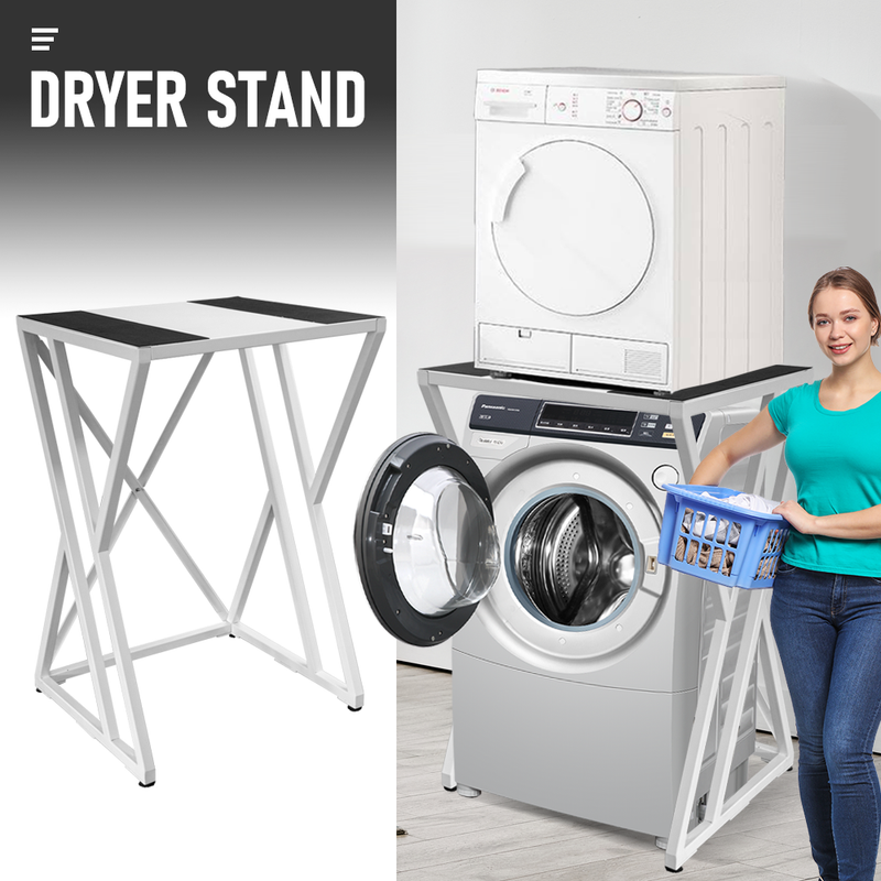 Dryer Stand Over Front Loading Washing Machine Portable Dryer Holder Shelf Stacking Kit for Washing Machine Tumble Dryer 102x67x60cm Holds Up to 100Kg
