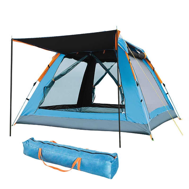 6 Person Pop Up Tent Camping Beach Tents Portable Hiking Shade Shelter 240x240x150cm Auto Instant Waterproof 3-Color to choose