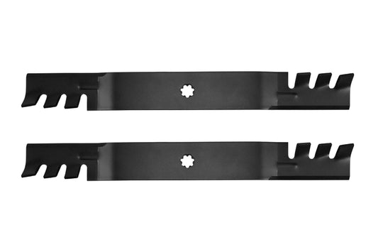 2pcs Replacement Lawn Mower Toothed Blades Aluminum Alloy Set Fits For John Deere Using 7 Point Star Centre Mower Accessories