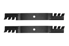 2pcs Replacement Lawn Mower Toothed Blades Aluminum Alloy Set Fits For John Deere Using 7 Point Star Centre Mower Accessories
