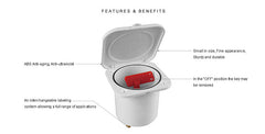 SEAFLO Mini Battery Isolator Interchangeable Labeling Battery Switch 275A Removable Key ABS Construction Versatile Connections