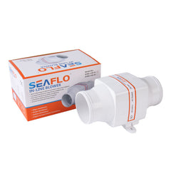 3" 75mm 130CFM in Line Bilge Blower Fan DC 12V 4 Blade Marine Boat RV Air Exhaust Whit Line Blower for Marine Use