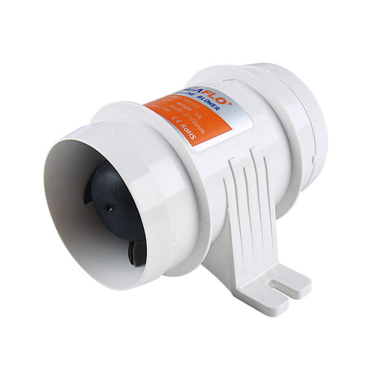 SEAFLO 3" 145CFM in-Line Bilge Blower Fan 12V 3.0A Five-Blade Sealed Motor Shaft for Marine Ventilation RV AU