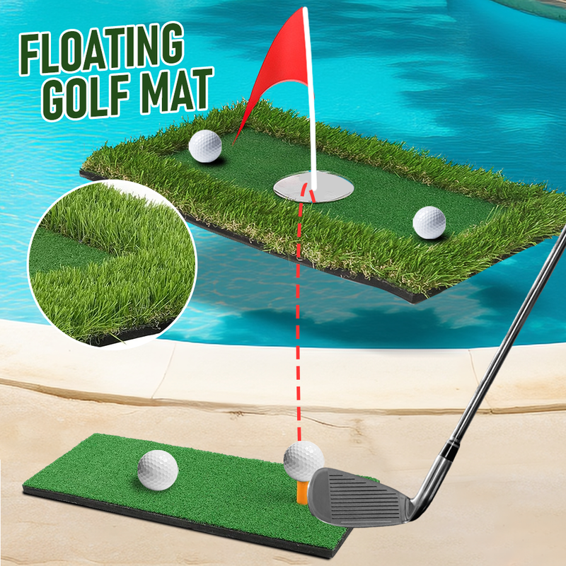 Floating Golf Green Mat Water Pool Flag Turf Pool Golf Game Floating Mat 60x30cm
