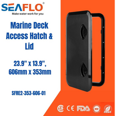 SEAFLO 24x14" ABS Marine Hatch UV-Proof Flush Mount Vertical Mount Weatherproof EPDM Gasket for Boat Caravan DIY