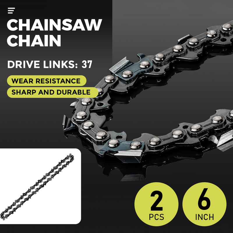 2pc 6'' Chainsaw Chain Blade Saw Replace Semi Spare 2PC