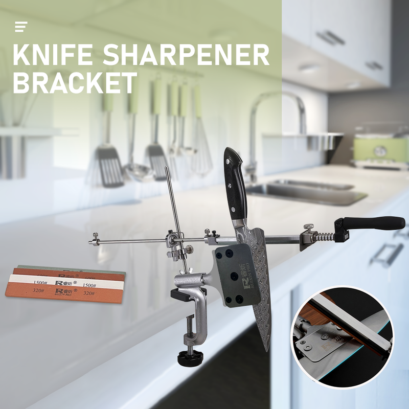 Professional Knife Sharpener Fixed-angle Kitchen Sharpening System 4 Stones Set