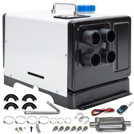 12V/8KW Car Diesel Heater Portable Tent Heater Fast Heating Thermostat 5m Power Cable 6 Level Adjustment for Car Truck Boat RV Campers Caravan Camping