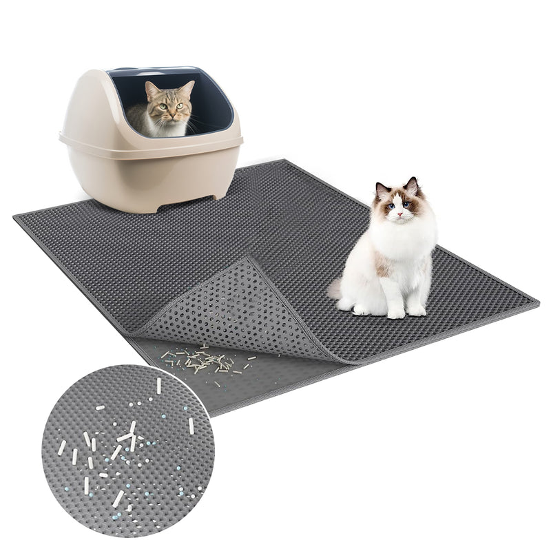 Melpet Cat Litter Mat - Large 91cm x77cm with Double Scatter Control Layer