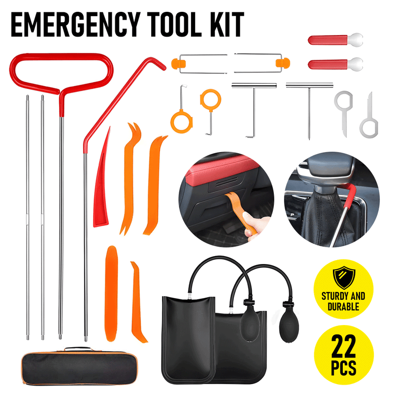 22pcs Emergency Car Kit Professional Emergency Opening Tool Long Distance Grabber