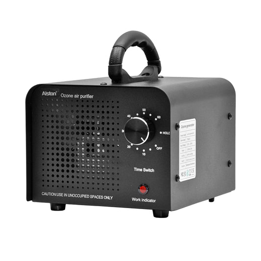 100W 0zone Generator 100000mg/h High Output Capacity O3 Air Purifier Ozone Machine with Adjustable Timer Odor Removal for Home Office Pet Smoke Black