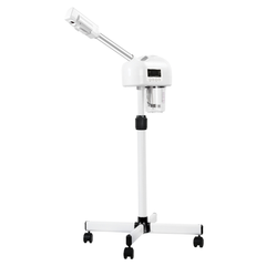 3IN1 Professional Facial Steamer Humidifier Ozone Spa Salon Adjustable Height with LCD Display and Timer Rolling Wheels For Beauty Skin Facial Clean