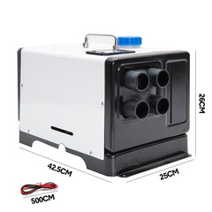 12V/8KW Car Diesel Heater Portable Tent Heater Fast Heating Thermostat 5m Power Cable 6 Level Adjustment for Car Truck Boat RV Campers Caravan Camping