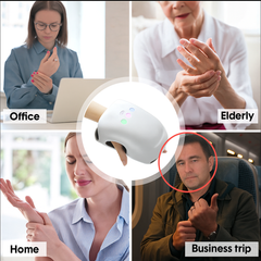 Electric Hand Massager with Heat and 3 Modes Air Compression for Arthritis Carpal Tunnel Wrist Pain Relief Finger Numbness Finger and Palm Therapy White
