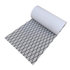 Adhesive Marine Decking EVA Foam Boat Flooring Teak Non-slip Mat Cuttable Deck Mat for Motorboat RV Yacht Kayak Surfboard 190cmx70cm Rhombus Grey