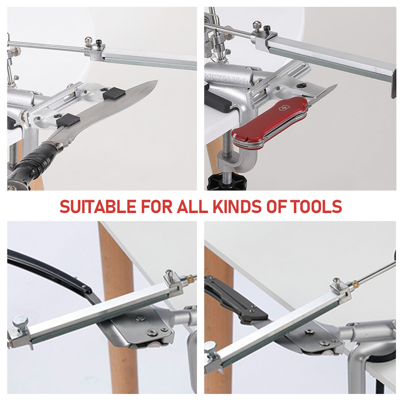 Professional Knife Sharpener Fixed-angle Kitchen Sharpening System 4 Stones Set