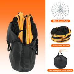 6 in1 Outdoor Portable Pet Cat Playpen Folding Pop Up Mesh Play Tent Tunnel House Enclosures Portable with Storage Bag for Indoor and Outdoor