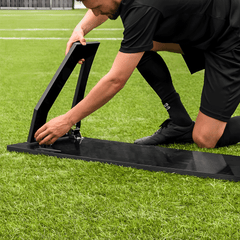 Portable Soccer Rebound Board 100x42x40cm Black PE Training Equipment for Soccer Practice Shooting Passing Ball Control Durable Polyethylene