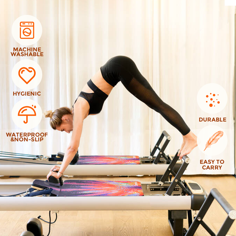 Yoga Mat/Pilates Reformer Mat Meditation Pad Workout Mats with Non-Slip Natural Rubber Foldable - Purple