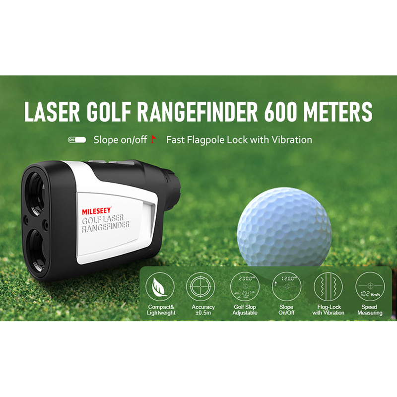 600M Golf Laser Range Finder with Slope On Off - Flagpole Lock - Vibration