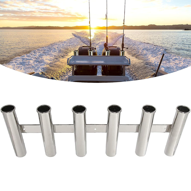 Stainless Steel Aluminium 6/8 Link Tube Boat Fishing Rod Holder Side Mount