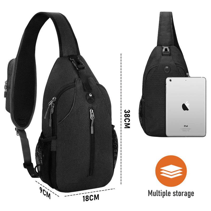Sling Bag for Men and Women - Lightweight Multipurpose Crossbody Chest Bag