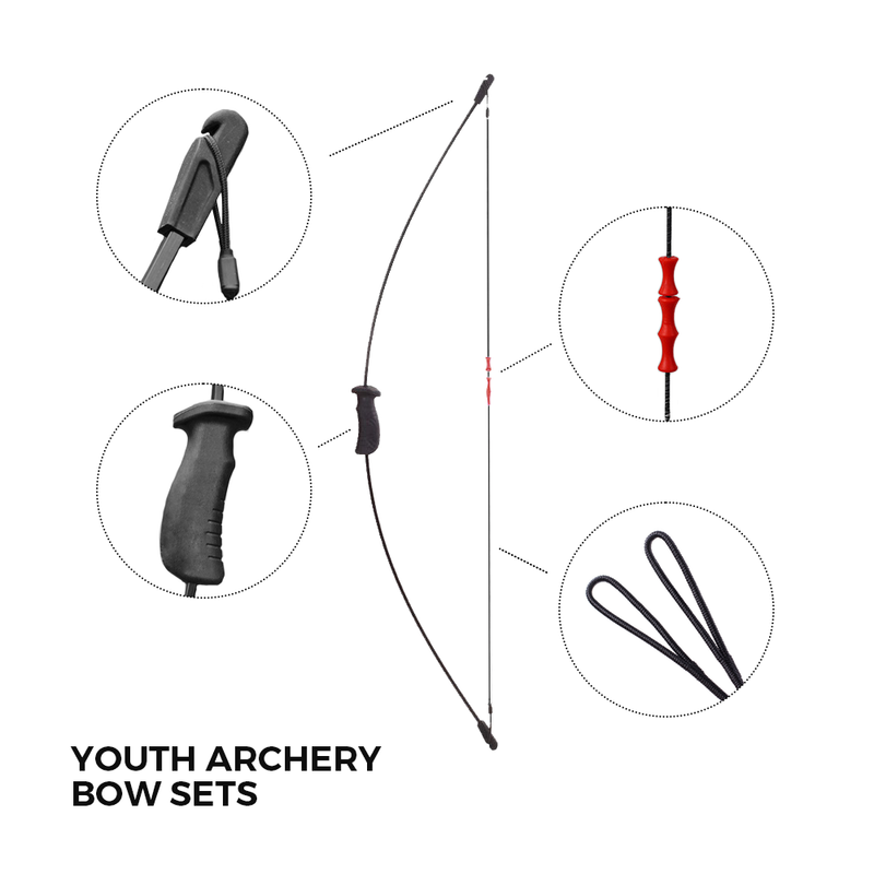 Kids Junior Bow and Arrow Recurve Archery Set Target 15LB