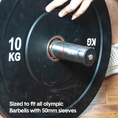 2 Pack 10kg Bumper Plates 2 Inch Olympic Weight Discs Rubber Barbell Plates With Stainless Steel Inserts Strength Training Weightlifting Home Gym Fitness