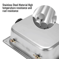 8L Petrol Fuel Tank Stainless Steel Diesel Fuel Tank Portable Diesel Container Backup Petrol Storage Tank For Truck Van External Fuel Tank