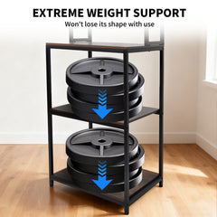 6-Tier Baker's Rack Free Standing Kitchen Storage Rack with Hooks and Adjustable Feet Utility Storage Shelf for Microwave Oven Spices Pot Pan Rustic Brown