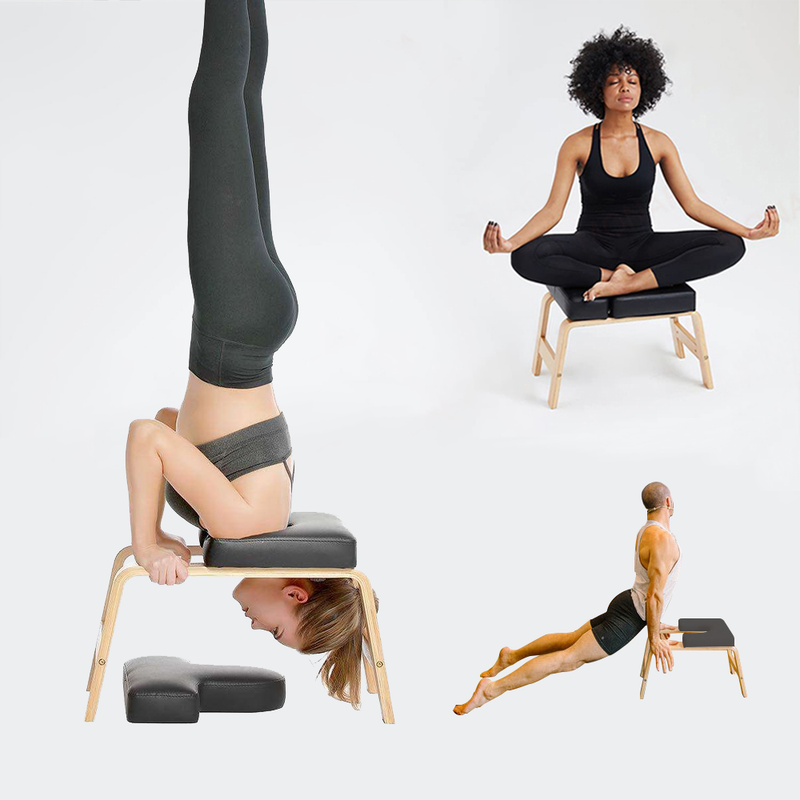 Stand Yoga Chair Wood Headstand Bench