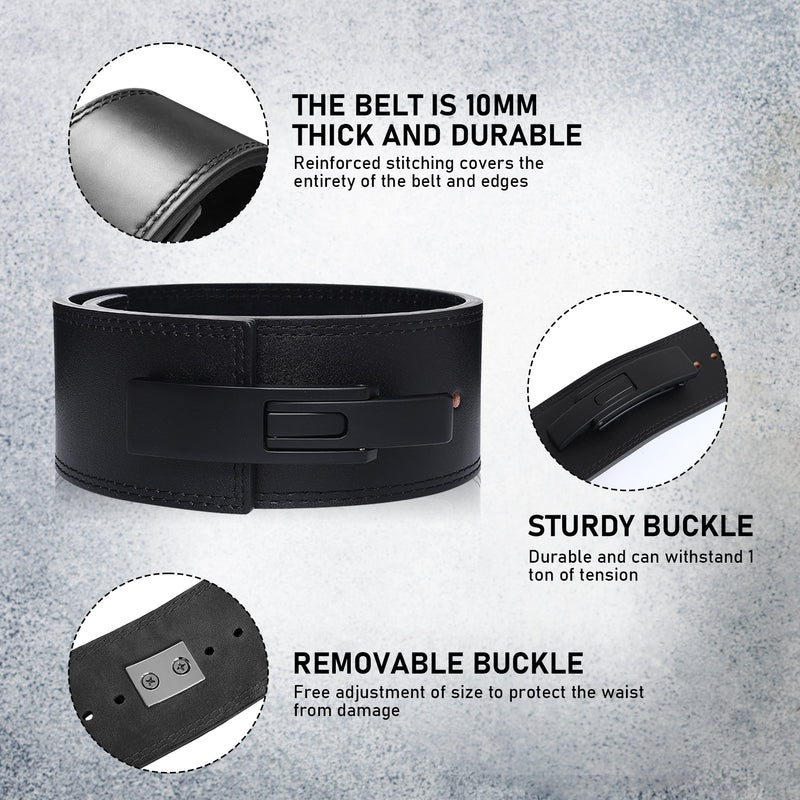 Premium Leather Weightlifting Belt For Strength Training 110cm