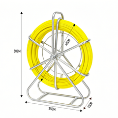 Alston 4.5mm 100M Fish Tape Fiberglass Rodder with Steel Reel Cage Cable Duct Rodder Snake Telstra NBN Tool Non-Conduct