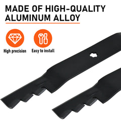 2pcs Replacement Lawn Mower Toothed Blades Aluminum Alloy Set Fits For John Deere Using 7 Point Star Centre Mower Accessories