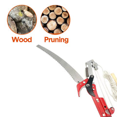 2PCS 34.5cm Pole Saw Blades Heavy Duty Steel Trimmer Blades Pruner Replacement with Style Sharp Saw Tooth Design for High Branch Cutter Tree Trimming