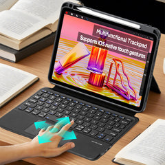 iPad Pro Air11 Inch Case with Keyboard Light Weight Keyboard Case with Built-in Battery Easy-Set Magnetic Stand Removable Protective Case Black