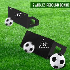 Portable Soccer Rebound Board 100x42x40cm Black PE Training Equipment for Soccer Practice Shooting Passing Ball Control Durable Polyethylene