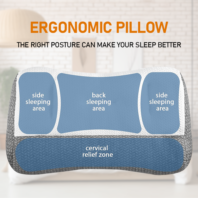 Ergonomic Adjustable Contour Cervical Pillow for Optimal Orthopedic Support AU