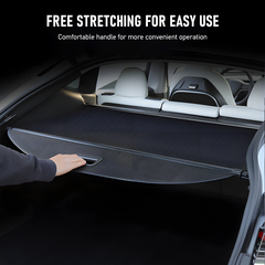 Tesla Model Y 2022-2023 Retractable Trunk Shelf Organizer Parcel Shelf Heavy-Duty Cargo Blinder Quick-Release Mechanism | Camping Urban Privacy Accessories